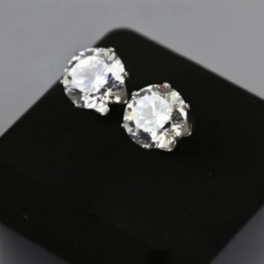 NEW 2.5 CT 925 STERLING SILVER DIAMOND EARRINGS, NICE EARRINGS, CUTE EARRINGS - Picture 4 of 4